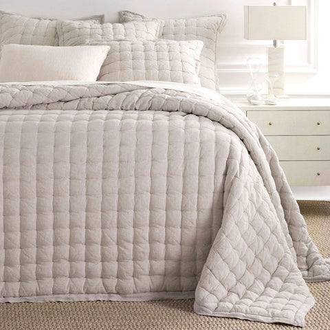Lilly Linen Ivory Coverlet