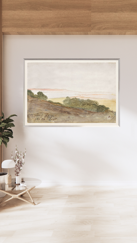 Watercolour Landscape - Edward Lear