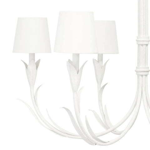 River Reed Chandelier, White
