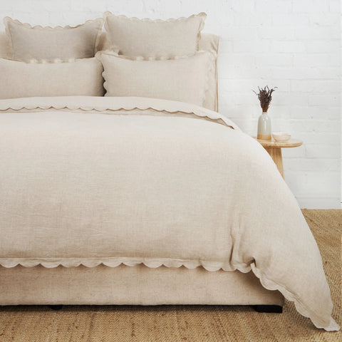 Aurora Duvet Cover, Flax