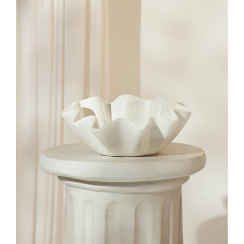 Ruffle Ceramic Bowl, Medium