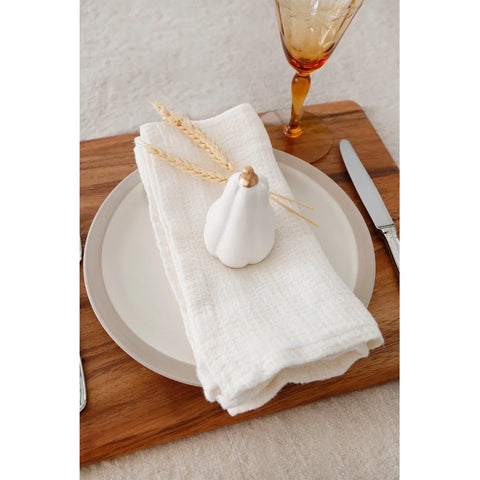 Arabella Linen Napkins, White