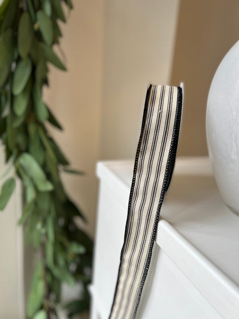Stripe Black 1.5” Ribbon
