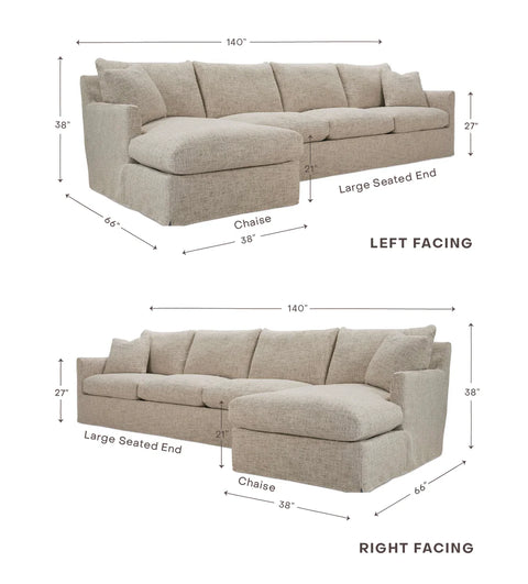 Ayla Bench Slipcover Sectional