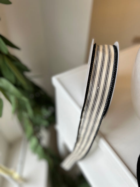 Stripe Black 1.5” Ribbon