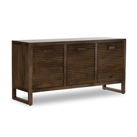 Moa Media Console, Dusty Reeded Brown