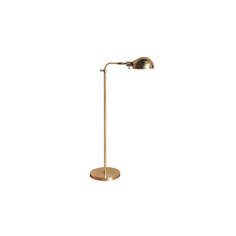 Old Pharmacy Floor Lamp, Hand-Rubbed Antique Brass