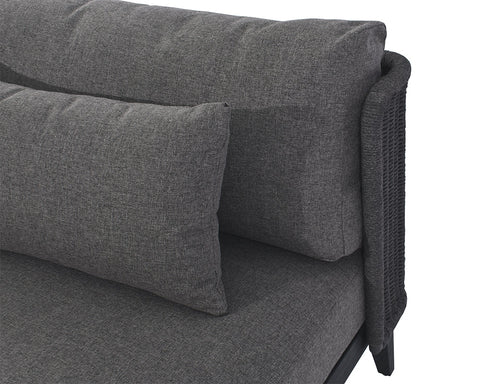 Palma Armless Chair, Charcoal