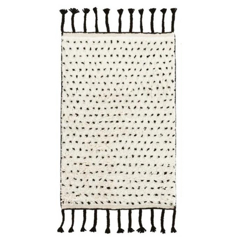 Speckle & Tassel Hand Knotted Rug