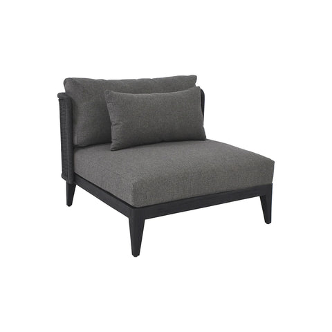 Palma Armless Chair, Charcoal