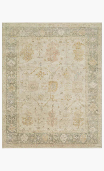The Vincent Collection, Stone / Storm  Hand-knotted in India of 100% wool by skilled artisans, the Vincent Collection offers the look of a well-worn antique rug in a modern-day color palette. Each exquisite piece undergoes a weeks-long antique washing process which fades the pattern and color beautifully. And with sizes ranging from 2 x 3 to 13 x 19, Vincent fits right at home in any elegant room setting.world feel.
