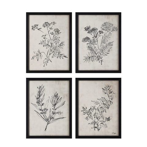Floral Prints, Set of 4