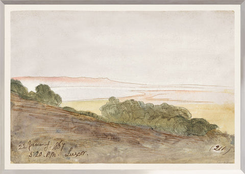 Watercolour Landscape - Edward Lear
