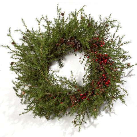 Red Berry Wreath - 55"