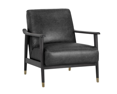 Marseille Black Leather Chair