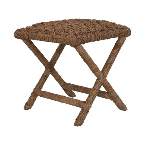 Square Hand-Woven Seagrass Stool