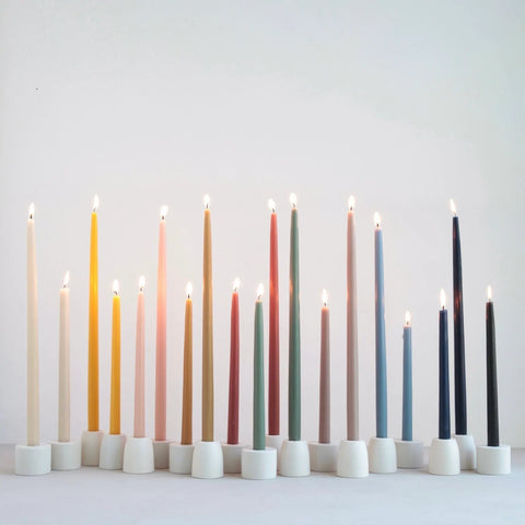 12" Dipped Taper Candle - Smoke