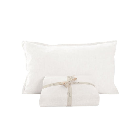 Teigan White Linen Pillow Sham