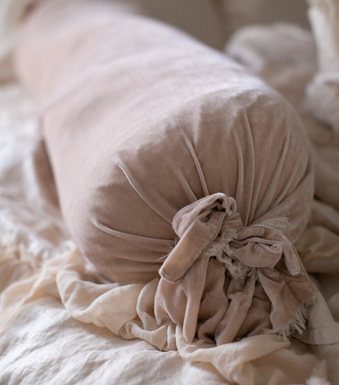 Loulah Bolster Pillow - Pearl