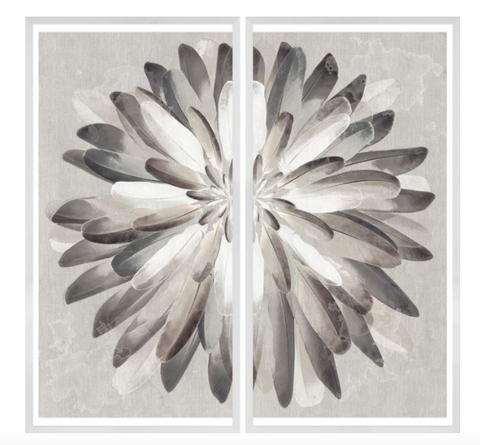 Soft Feathers Diptych