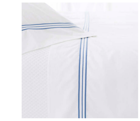 Fiorella Embroidered Pillowcases, French Blue