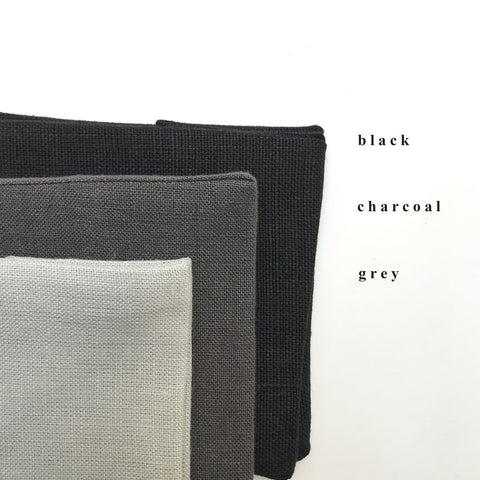 Savannah Charcoal Linen Tissue Covers
