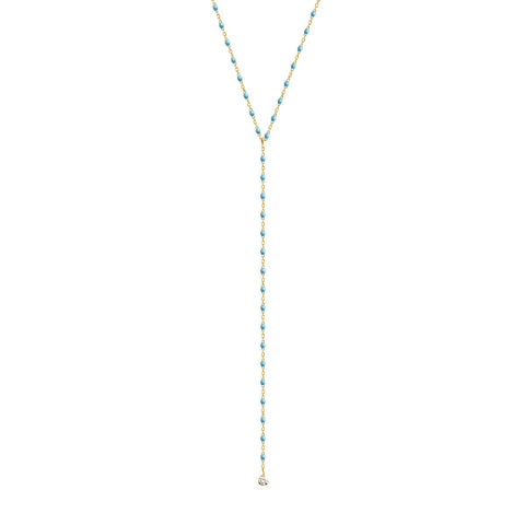 gigiCLOZEAU 20" Party Necklace Diamond 0.04 ct - Turquoise