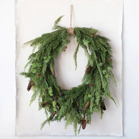 Cedar Wreath Pine & Jute